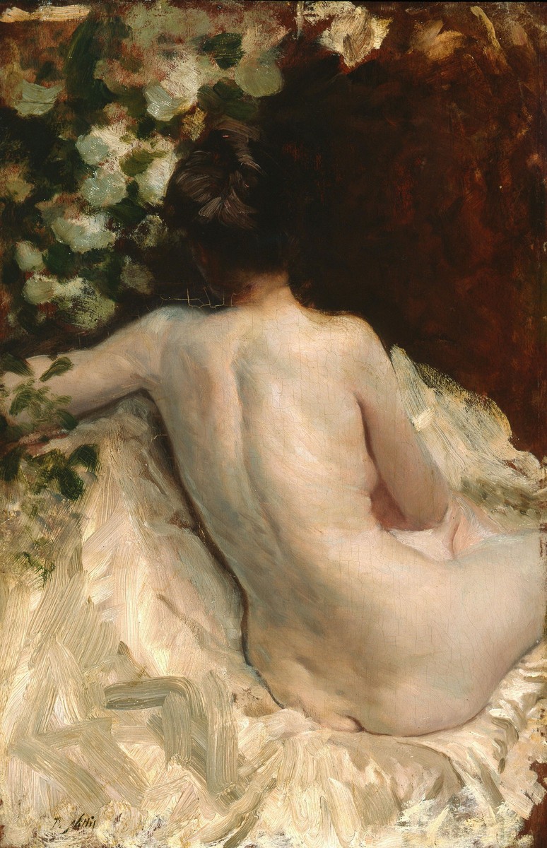 Nude from the back (Léontine) by Giuseppe De Nittis