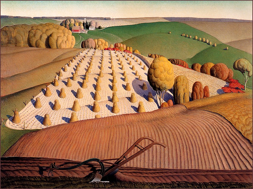 Fall Plowing by Grant Wood