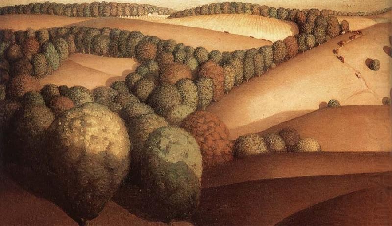 Near Sundown by Grant Wood