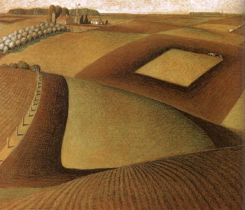 Plowing by Grant Wood
