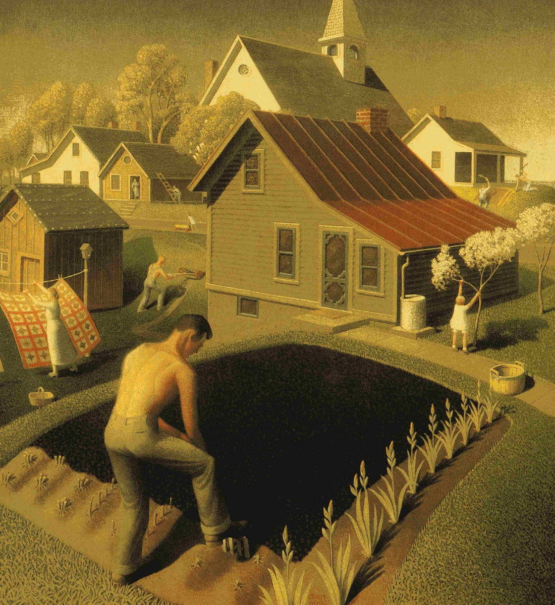 Spring In Town by Grant Wood