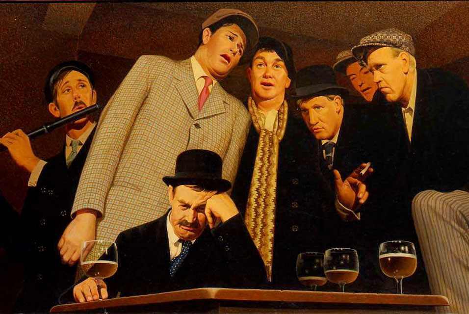 The Sentimental Folk Song by Grant Wood