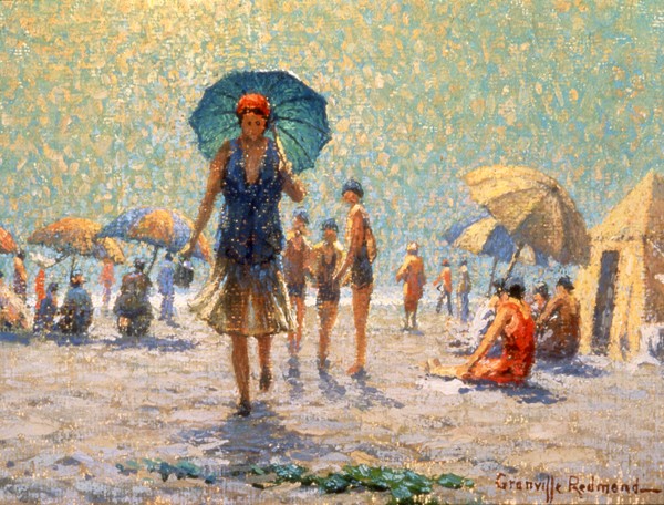 Talk on the Beach by Granville Redmond