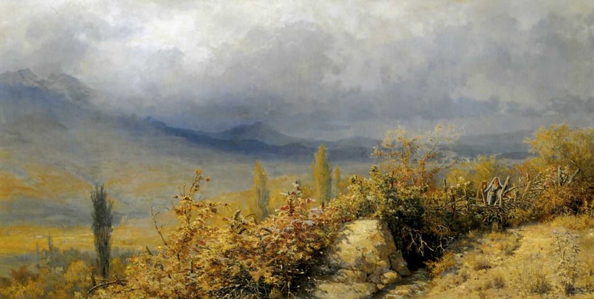 Autumn landscape in Crimea by Grigoriy Myasoyedov