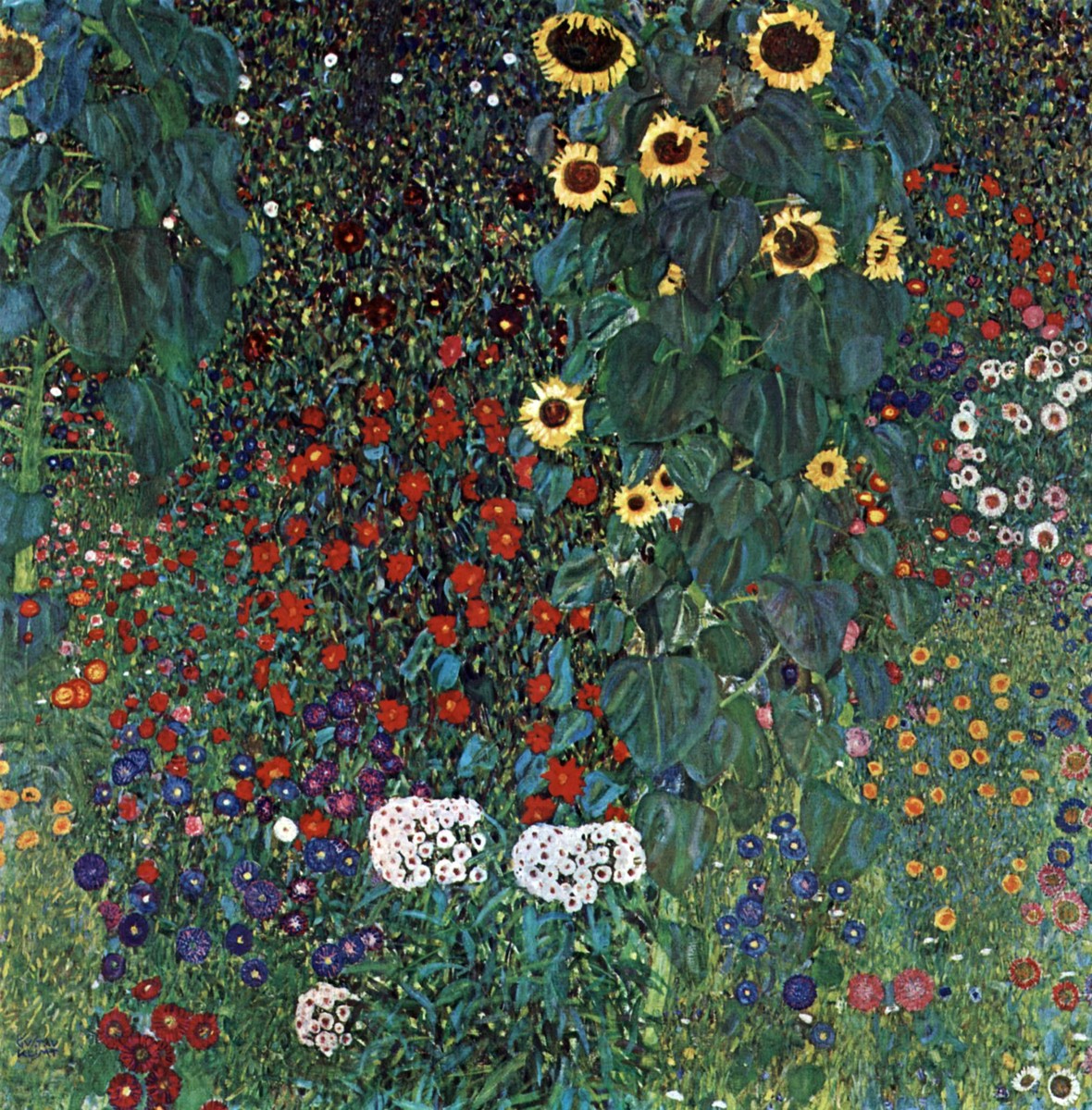 Country Garden with Sunflowers by Gustav Klimt