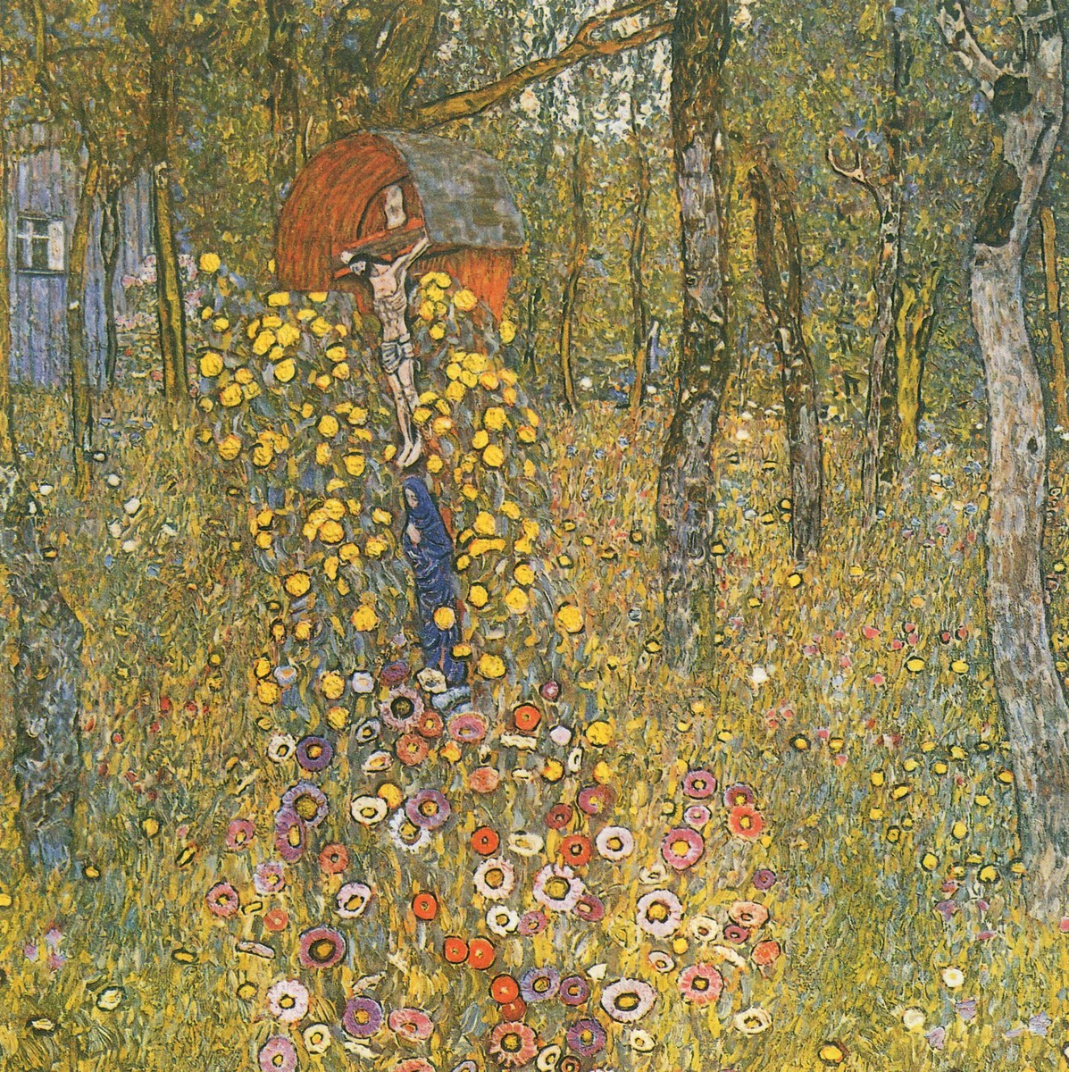 Farm Garden with Crucifix by Gustav Klimt