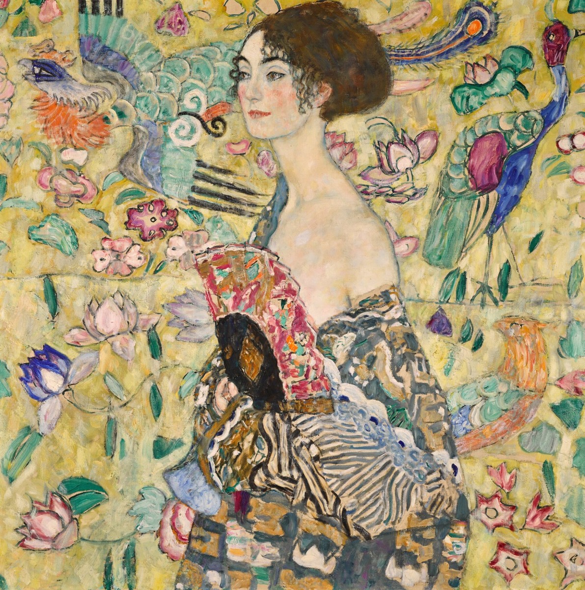Lady with Fan by Gustav Klimt
