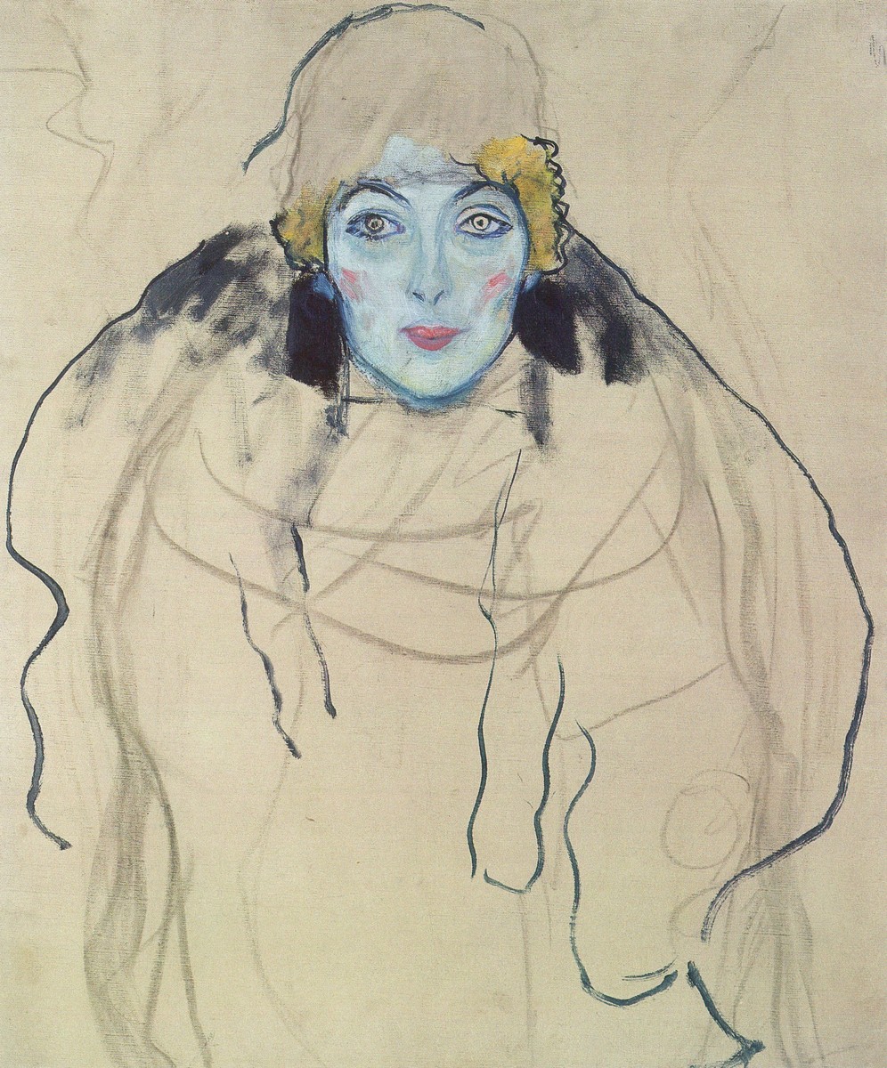 Portrait of a Lady (unfinished) by Gustav Klimt