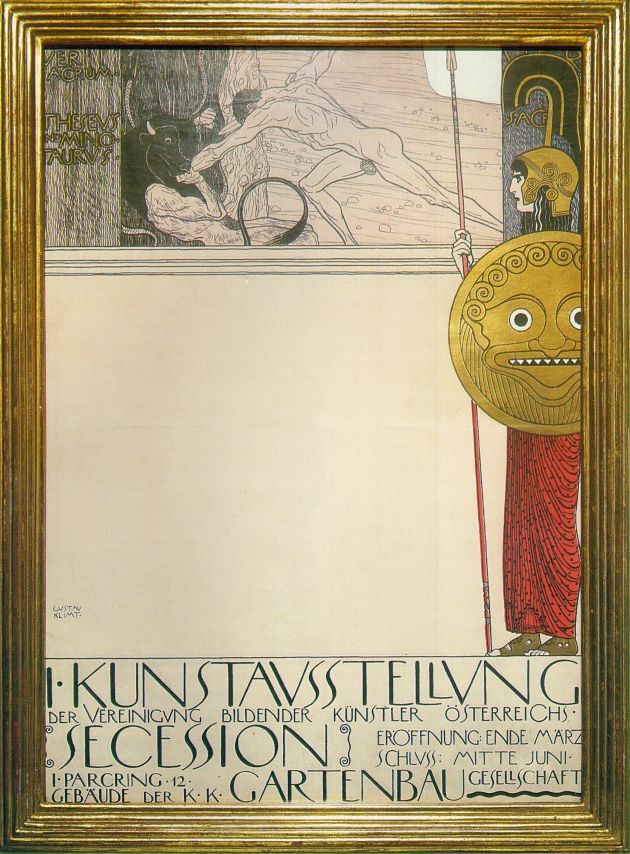 Poster for the First Art Exhibition of the Secession Art Movement by Gustav Klimt