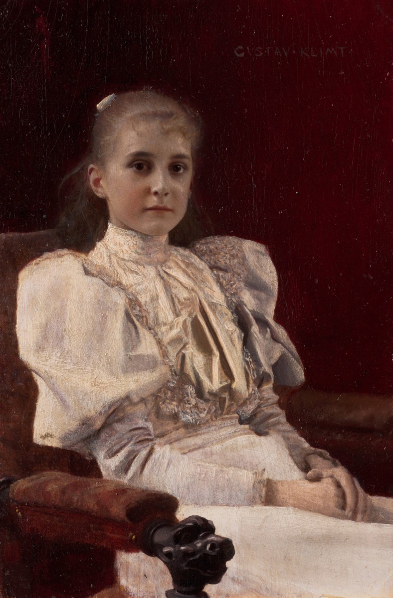 Young Girl Seated by Gustav Klimt