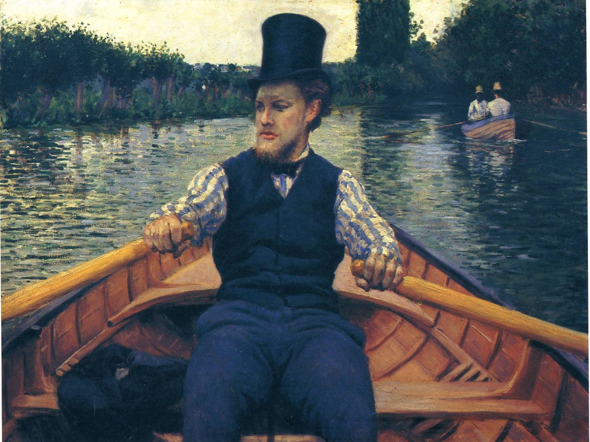 Rower in a Top Hat by Gustave Caillebotte