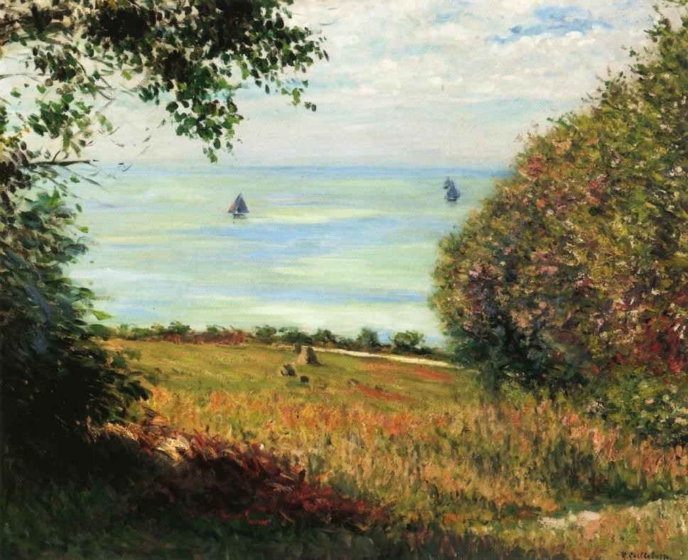 View of the Sea from Villerville by Gustave Caillebotte