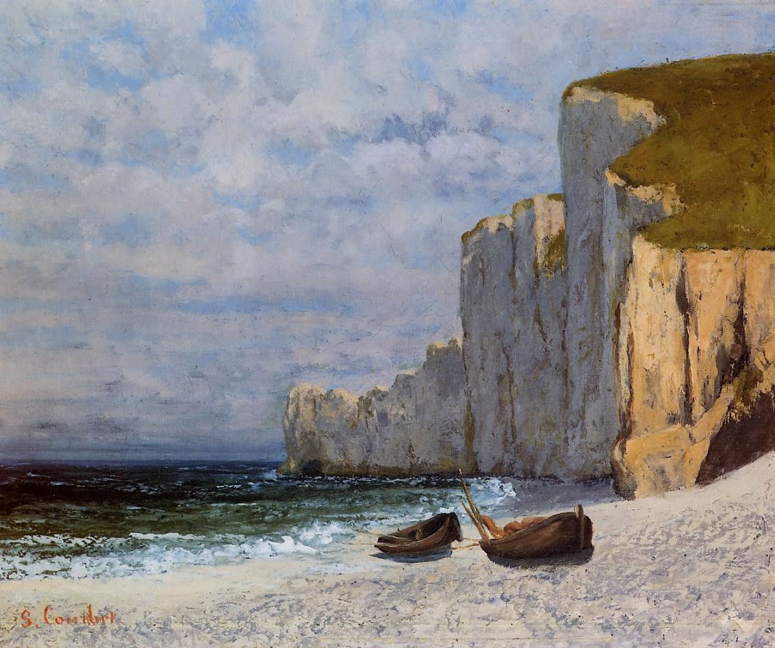 Bay with Cliffs by Gustave Courbet
