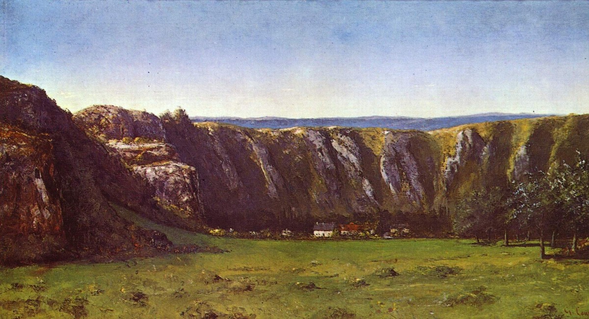 Rocky landscape near Flagey by Gustave Courbet