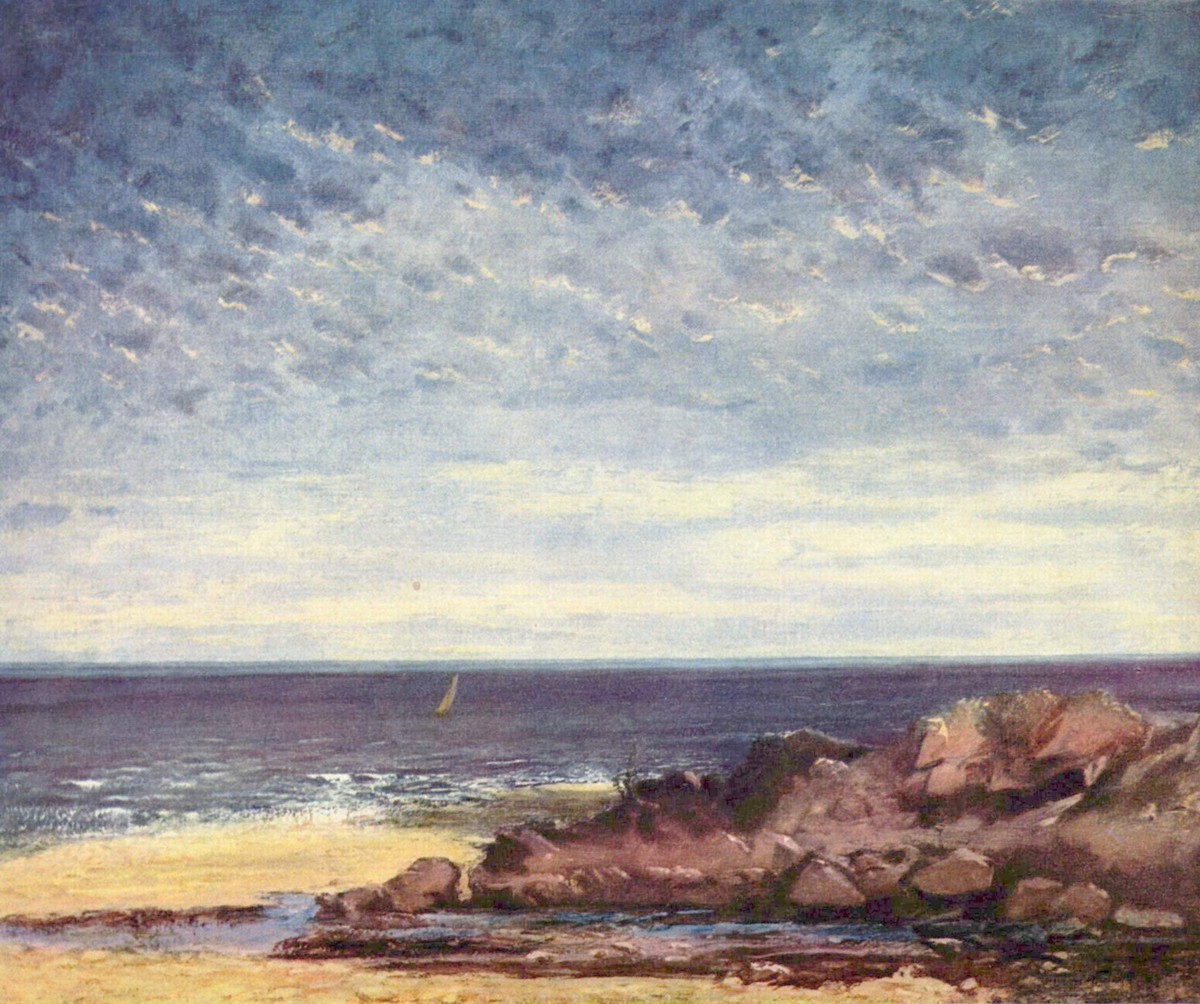 Sea Coast in Normandy by Gustave Courbet