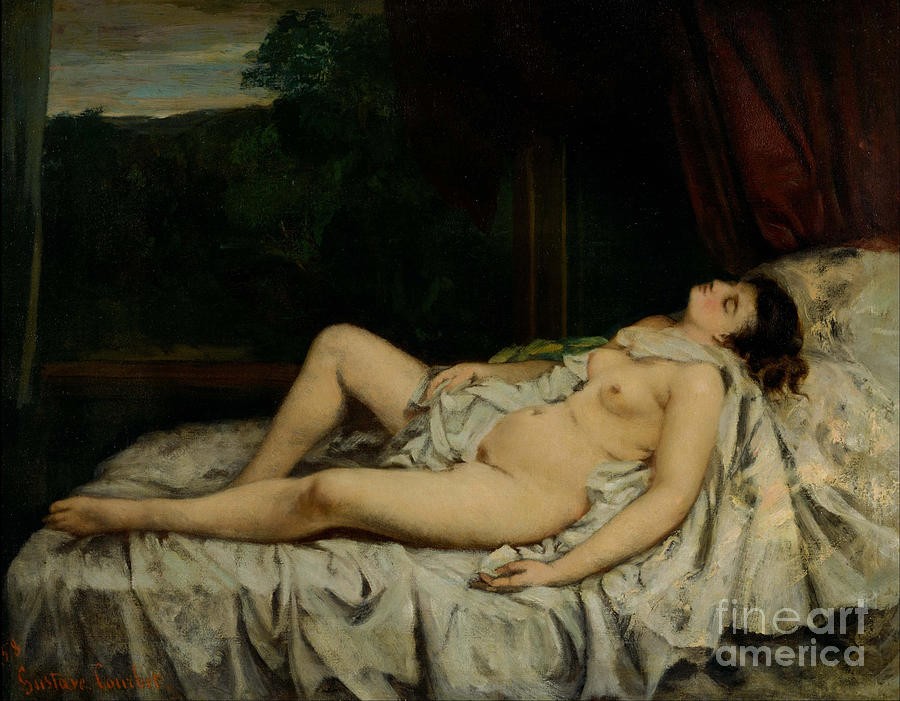 Sleeping Nude by Gustave Courbet