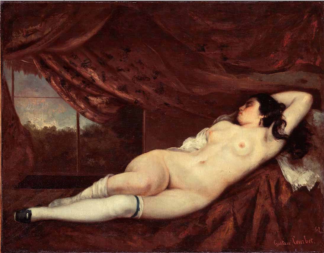Sleeping Nude Woman by Gustave Courbet