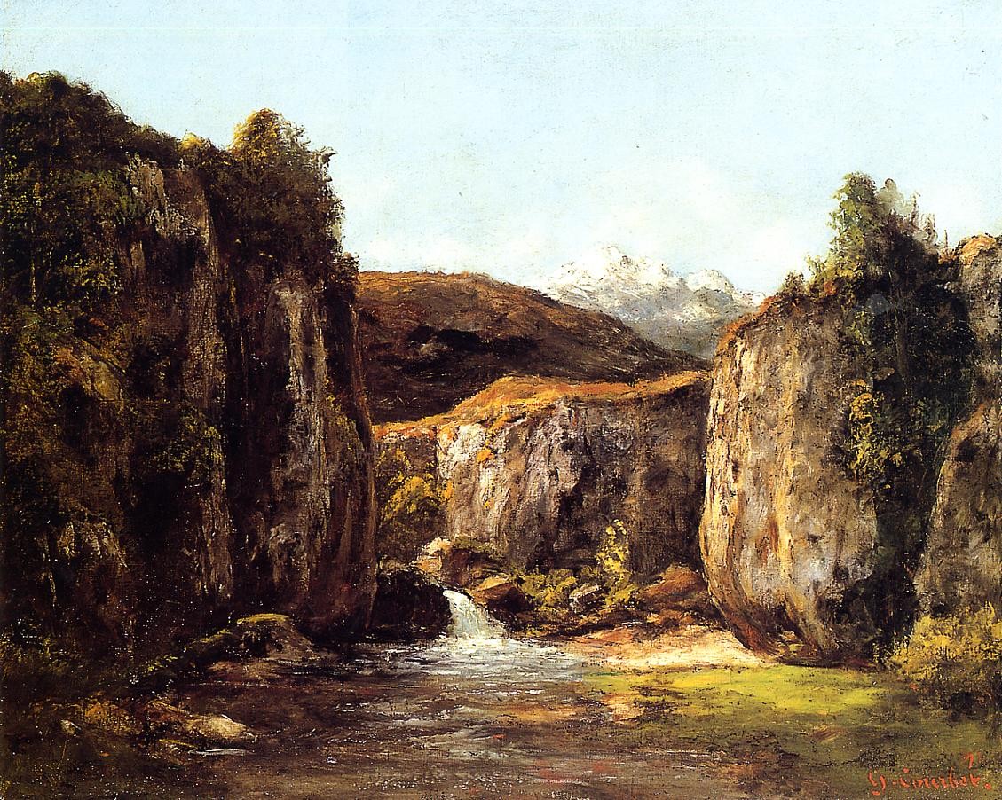 The Source among the Rocks of the Doubs by Gustave Courbet