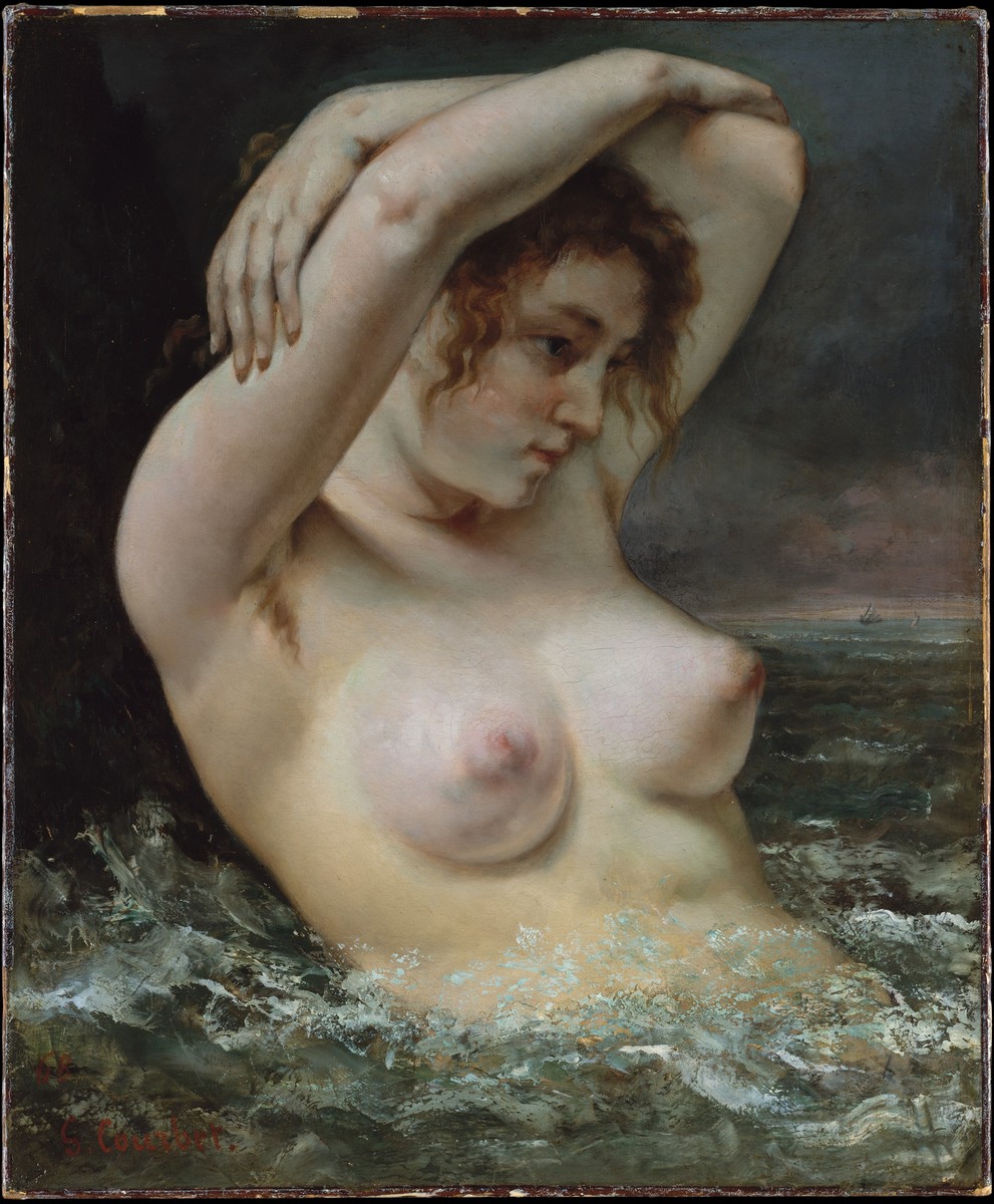 The Woman in the Waves (The Bather) by Gustave Courbet