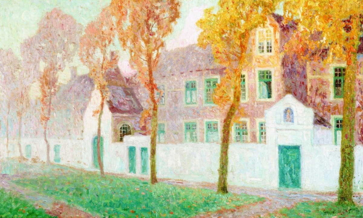 The Beguine Convent in Bruges by Gustave de Smet