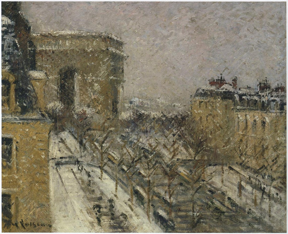 Arc de Triomphe in the Snow by Gustave Loiseau