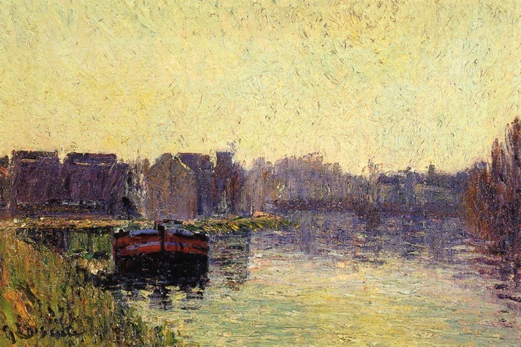 Barges on the Oise by Gustave Loiseau