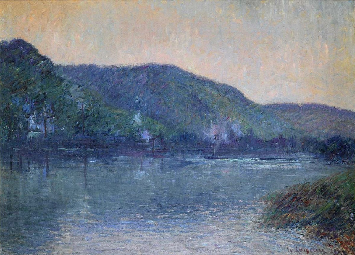 Boats on the Seine at Oissel by Gustave Loiseau