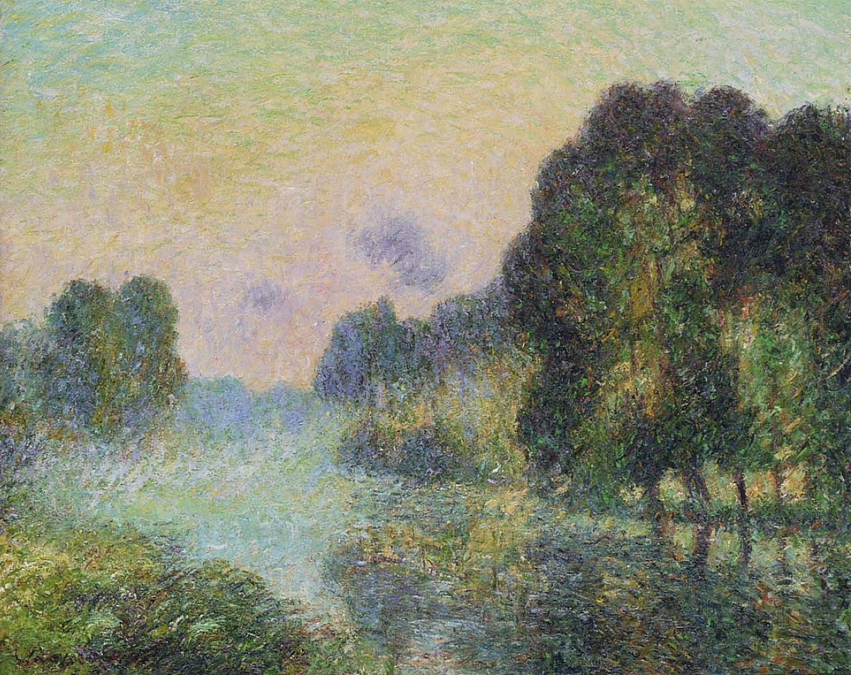 By the Eure River Fog Effect by Gustave Loiseau