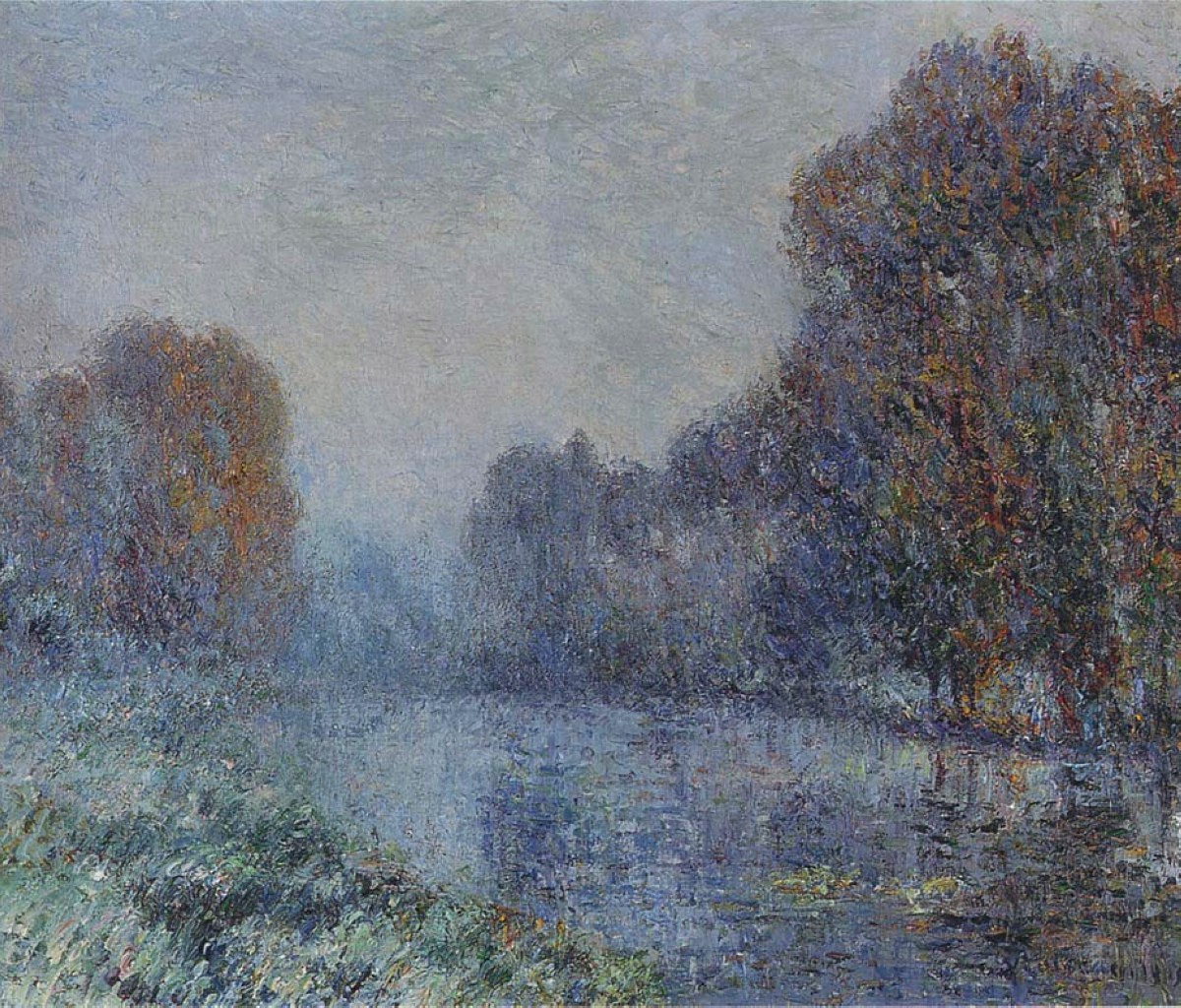 By the Eure River Hoarfrost by Gustave Loiseau