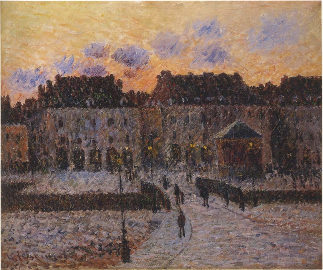 Fish market at the Port of Dieppe by Gustave Loiseau