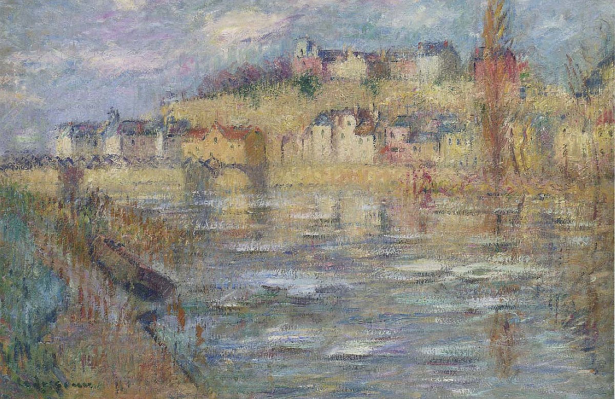 Ice on the Oise river by Gustave Loiseau