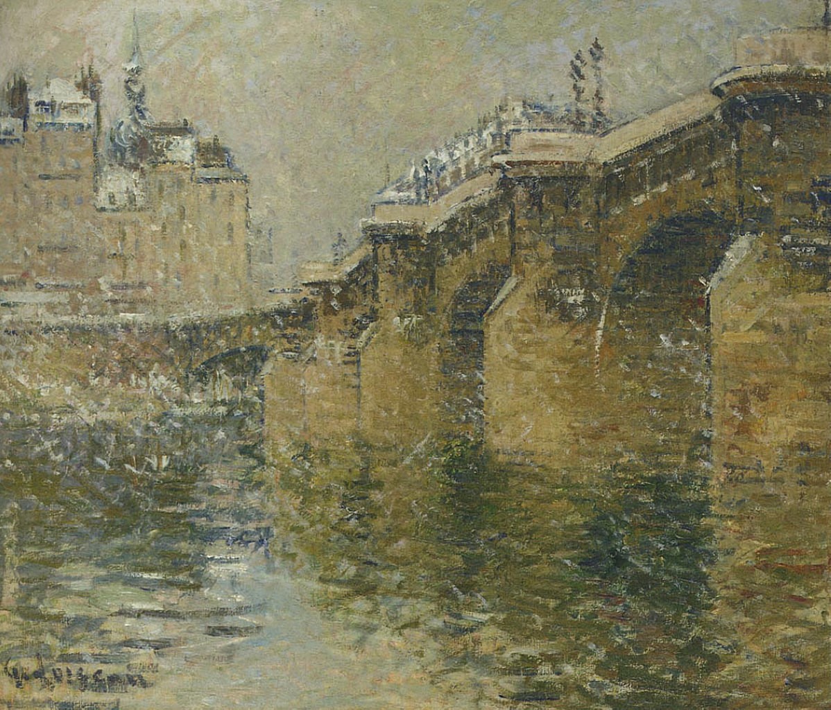 Pont Neuf in the Snow by Gustave Loiseau