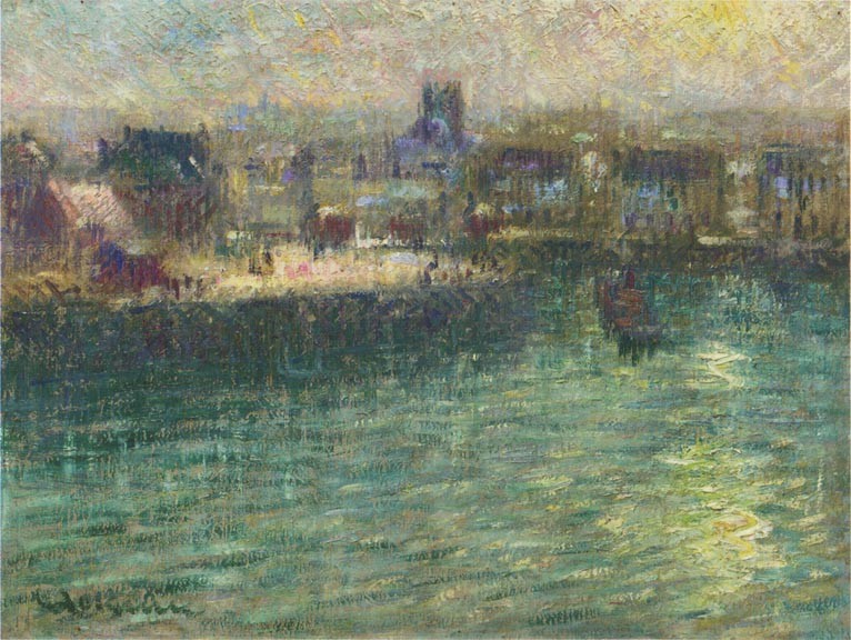 Port at Dieppe by Gustave Loiseau