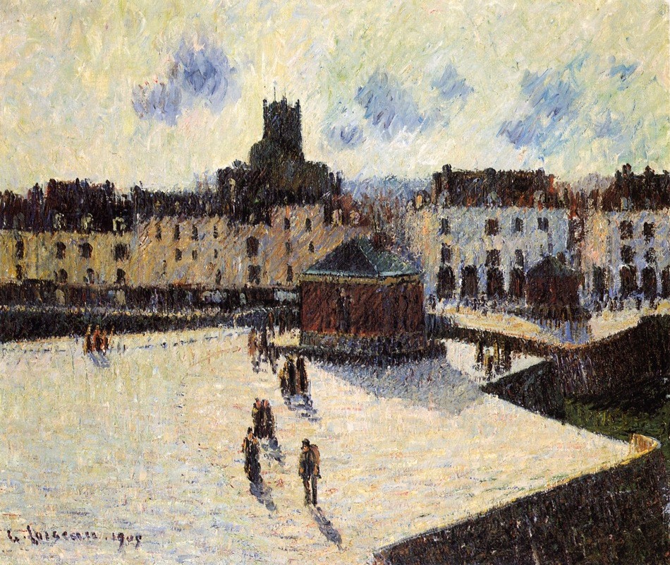 Port at Dieppe by Gustave Loiseau