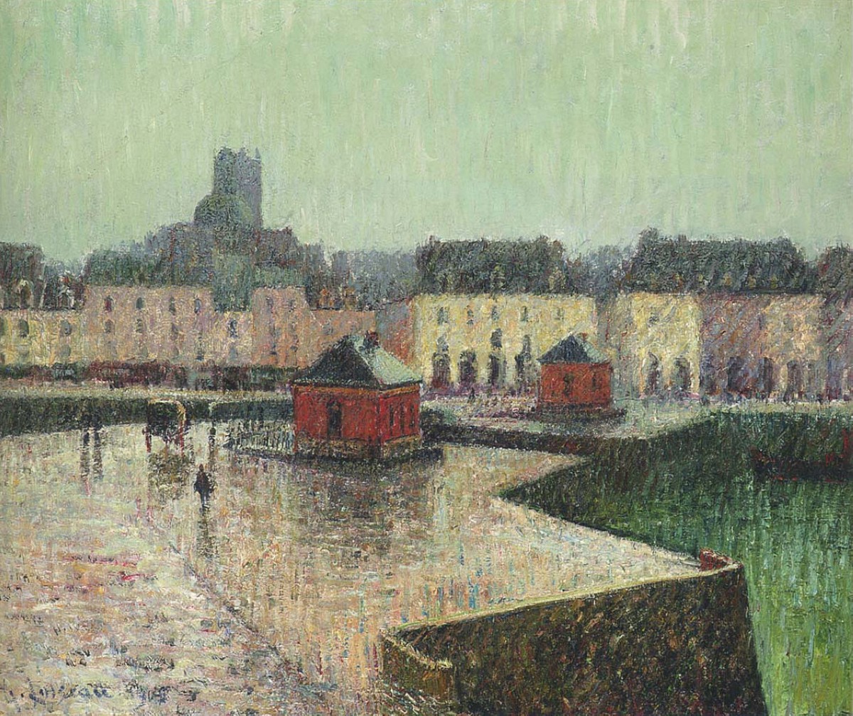 Port at Dieppe by Gustave Loiseau