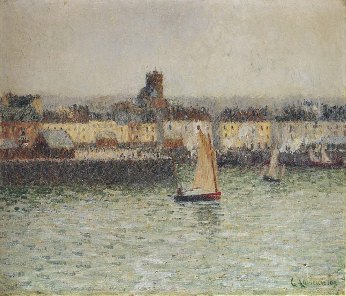 Port of Dieppe by Gustave Loiseau