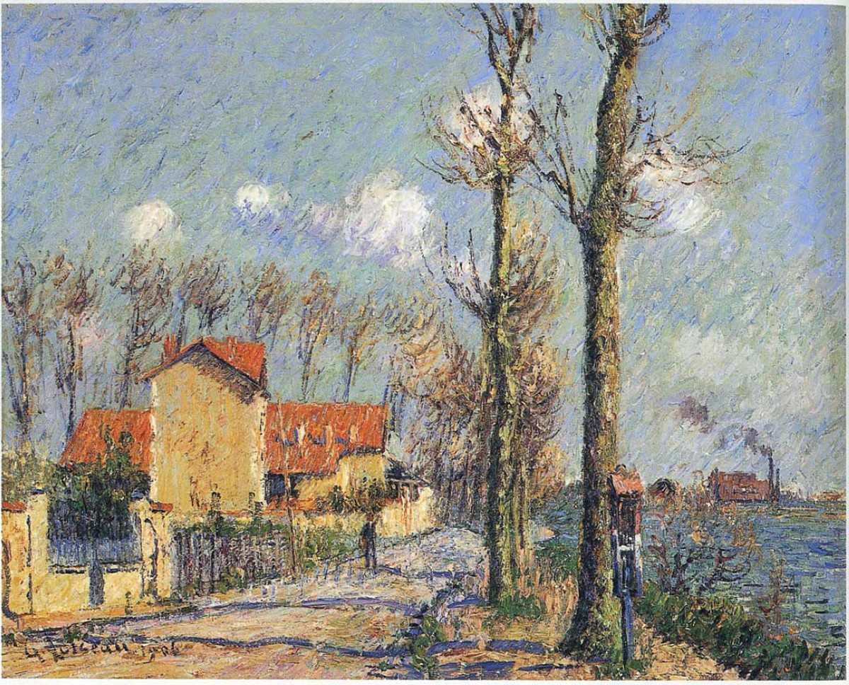Quay of Pothius in Pontoise by Gustave Loiseau