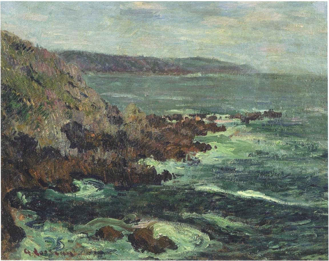 Rock Cliffs by the Sea in Britain by Gustave Loiseau