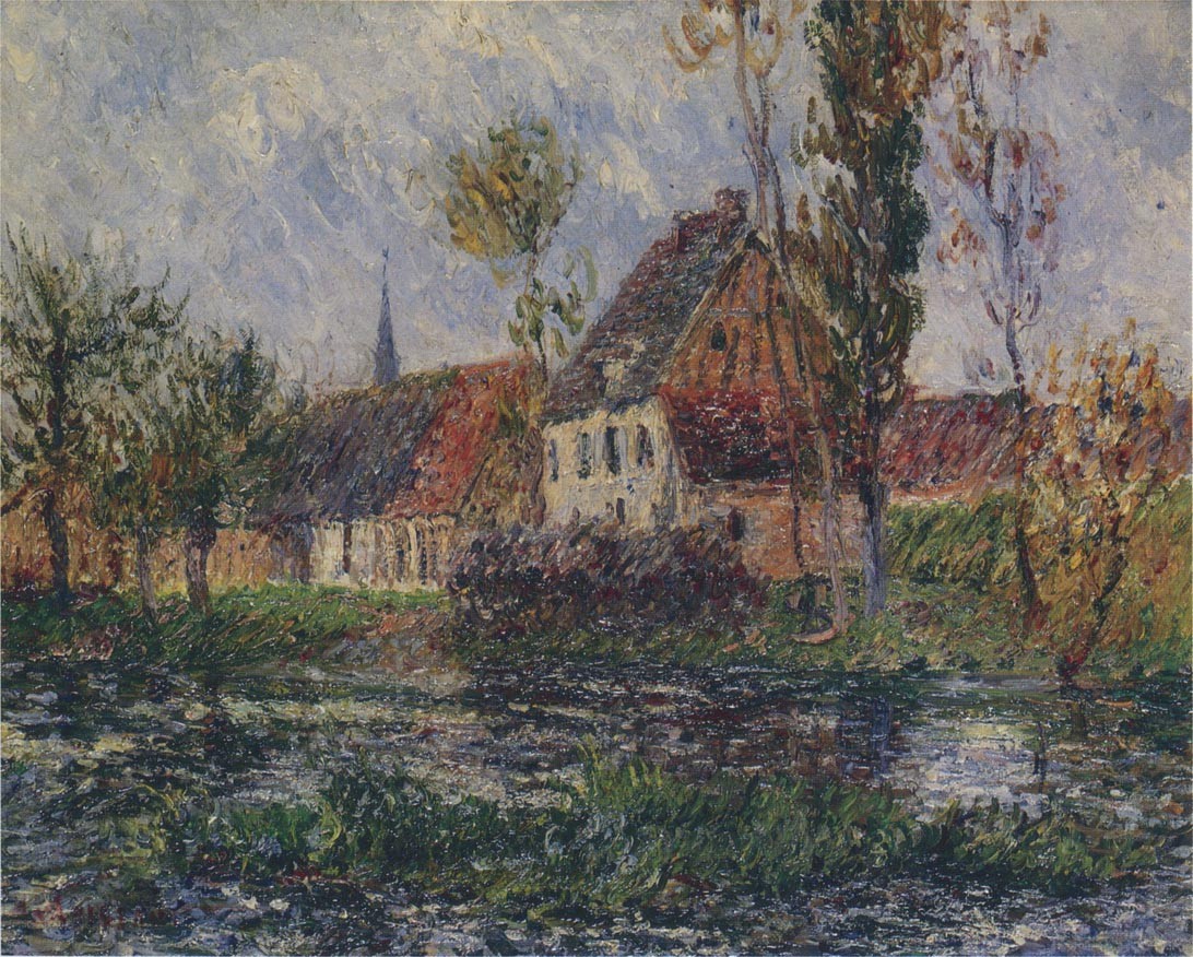 Small Farm by the Eure River by Gustave Loiseau