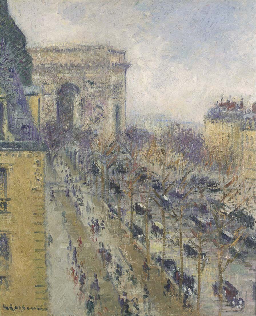 The Arc de Triomphe Friedland Avenue by Gustave Loiseau