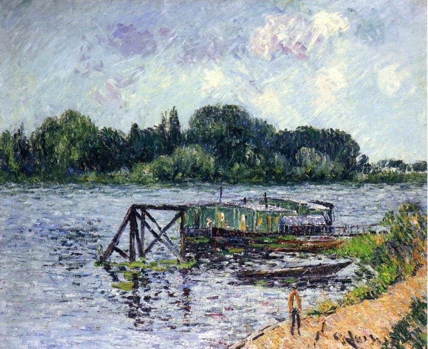 The Laundry Boat on the Seine at Herblay by Gustave Loiseau
