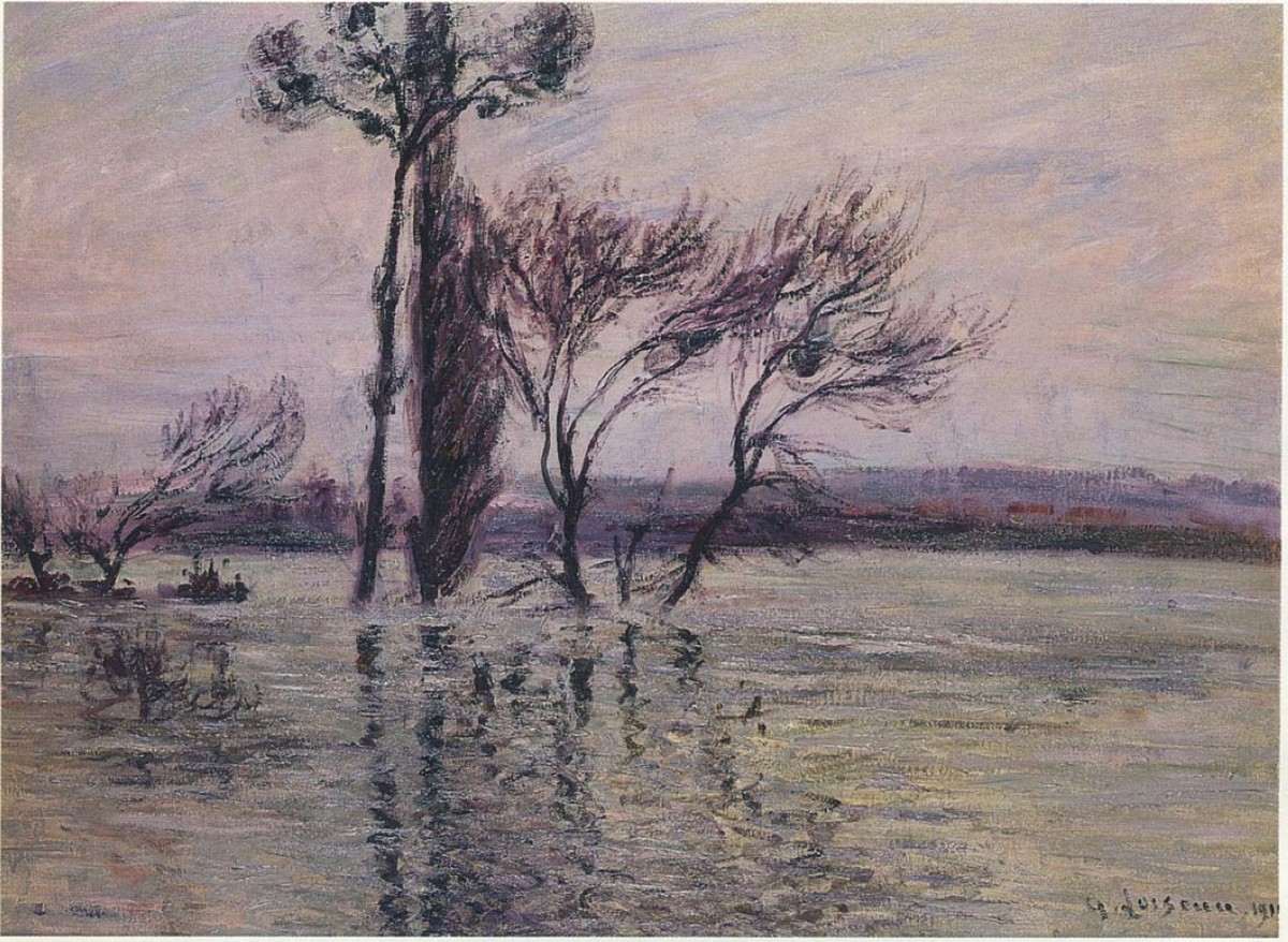 The Pointe de L Ile Under Water by Gustave Loiseau