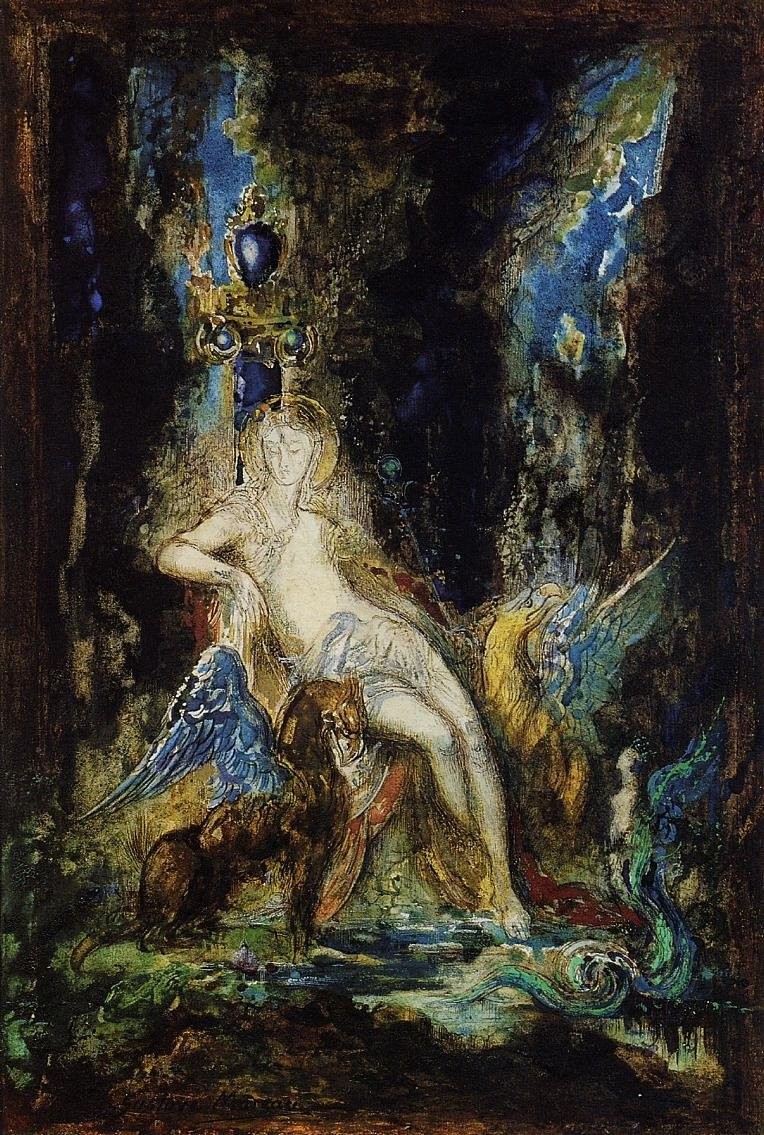 Fairy and Griffon by Gustave Moreau