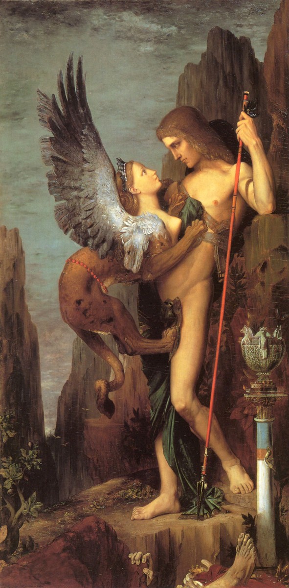 Oedipus and the Sphinx by Gustave Moreau