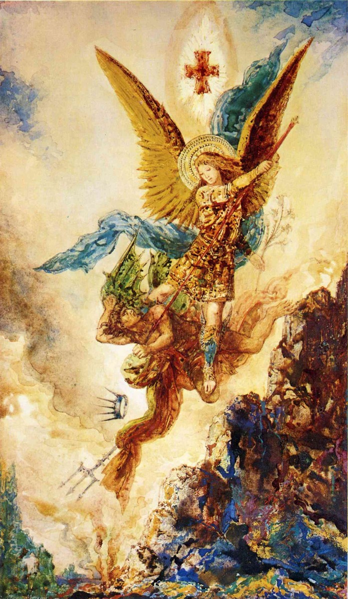 Saint Michael Vanquishing Satan by Gustave Moreau