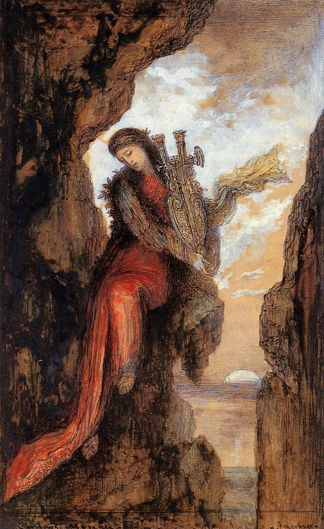 Sappho on the Cliff by Gustave Moreau