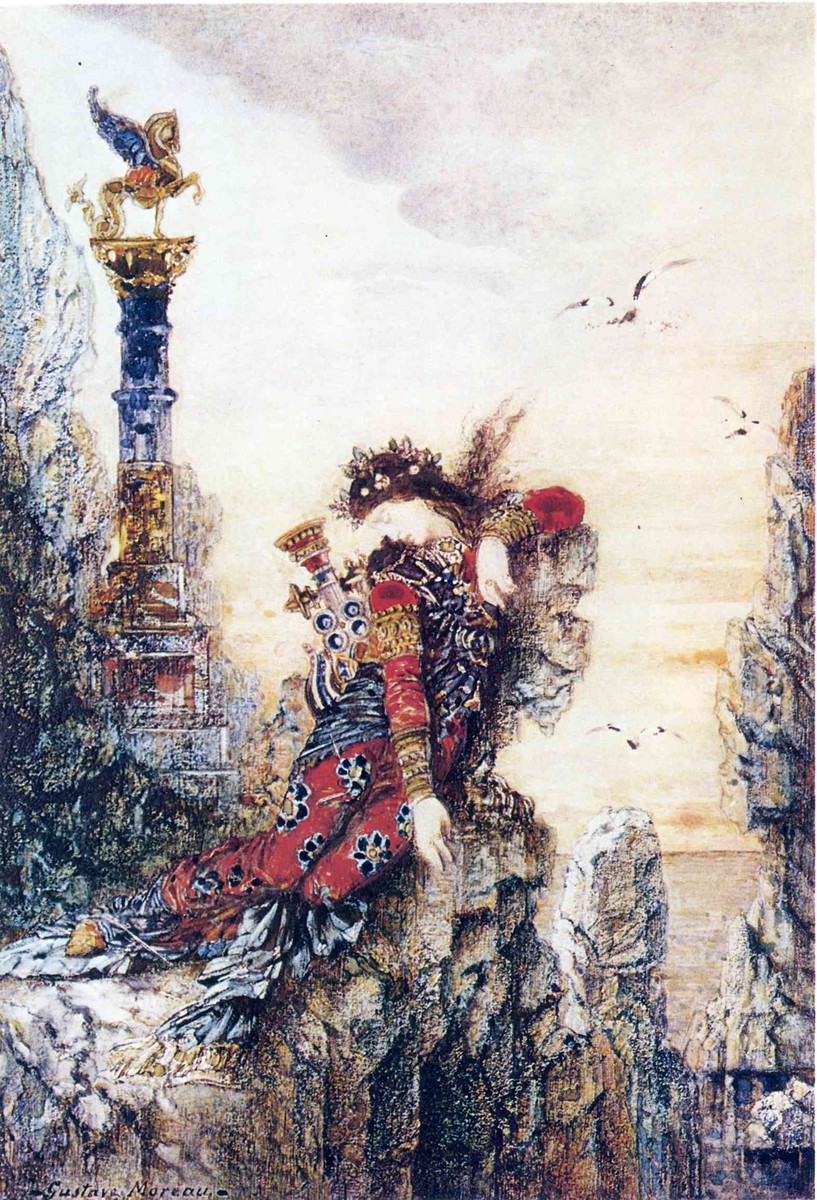 Sappho on the Rocks by Gustave Moreau