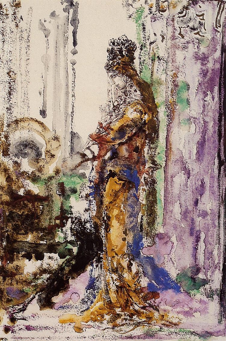 Woman and Panther (Salome and the Panther) by Gustave Moreau
