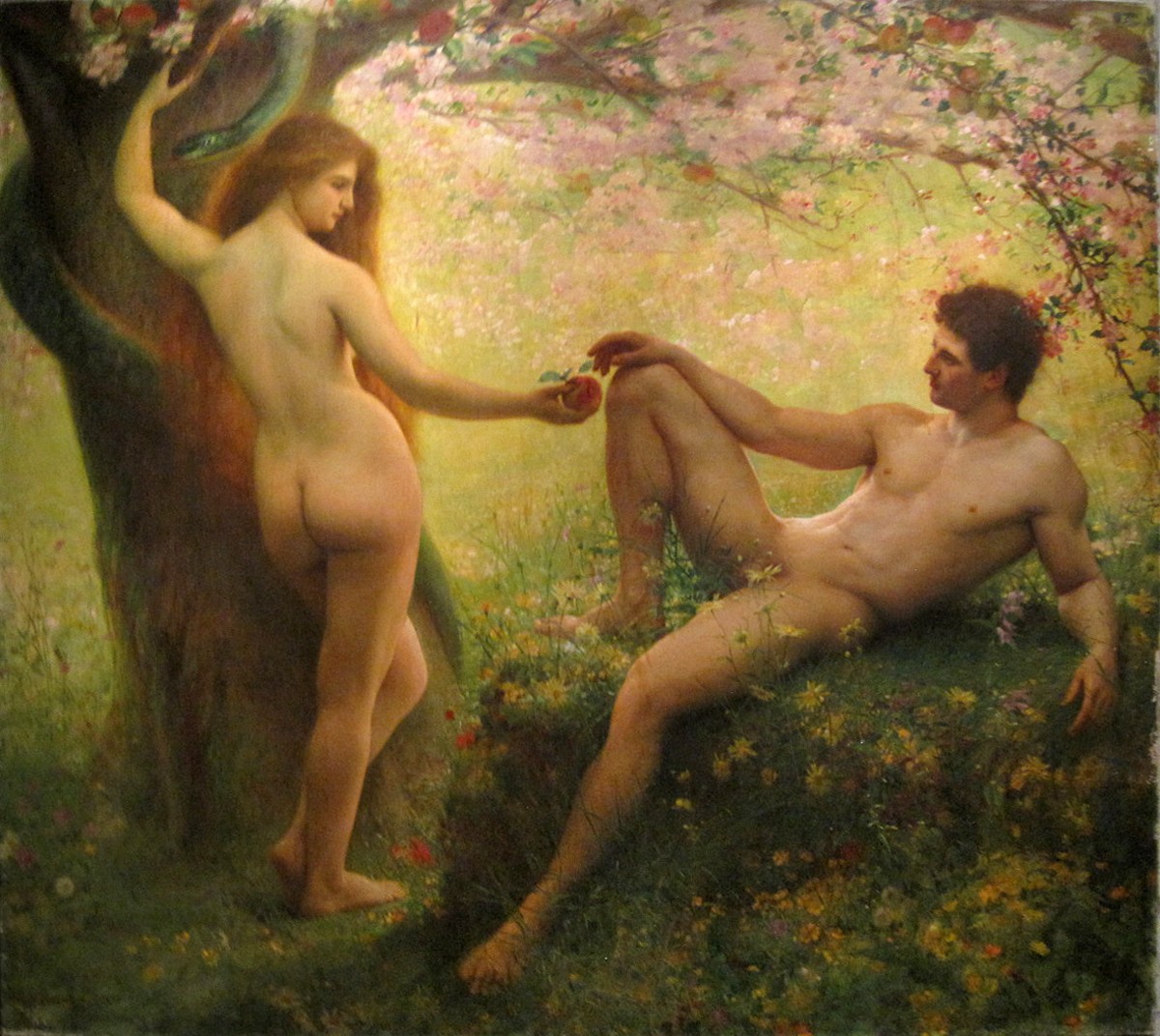 Adam Et Eve by Gustave-Claude-Etienne Courtois