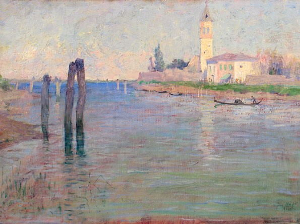 The Gondolier, Venice by Guy Rose